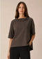 COWL COLLAR TOP - 10-14 - CHOCOLATE