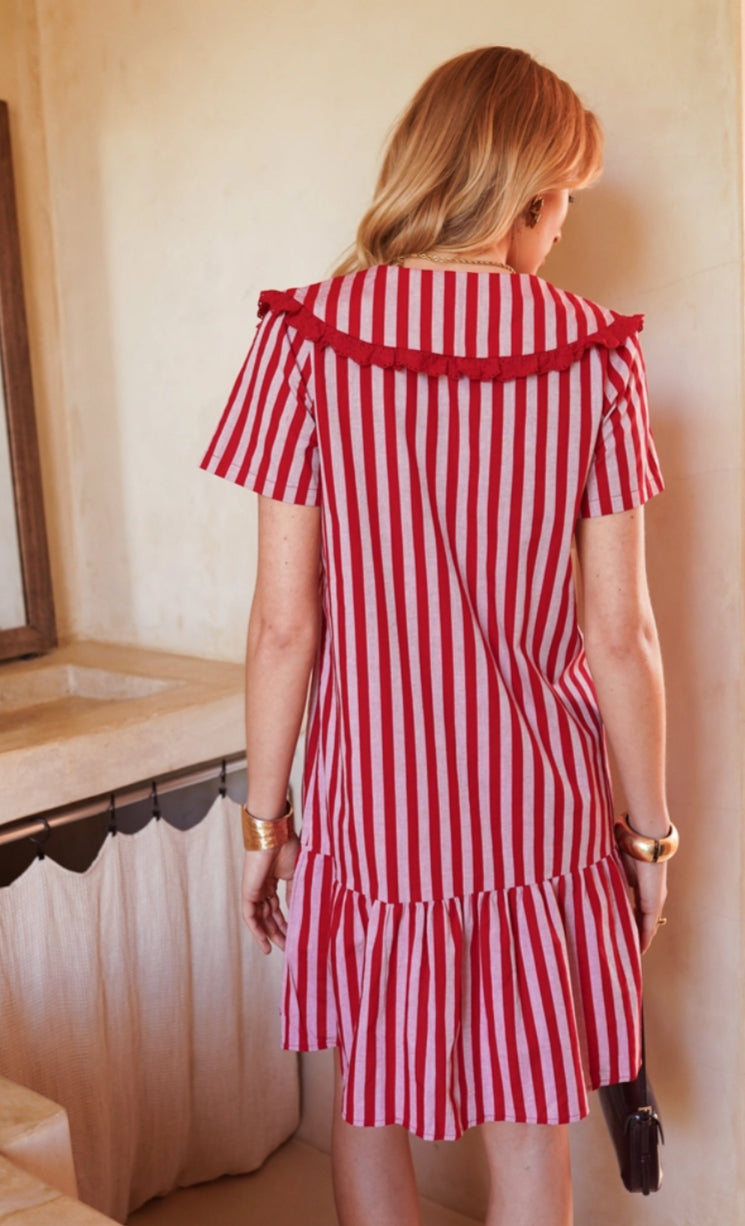 PETER PAN STRIPE DRESS - 14-16