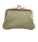 LEATHER GRANNY PURSE - KHAKI