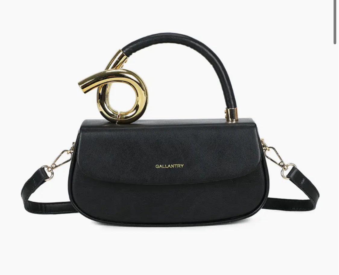 TWIST HANDLE BAG - BLACK