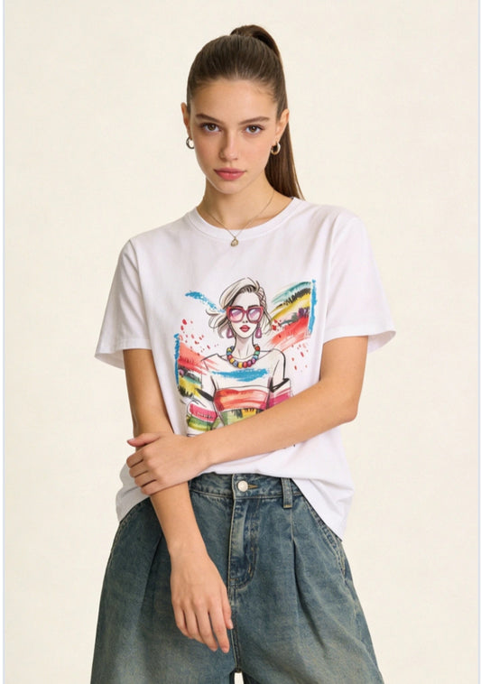 COTTON GRAPHIC TEE - 10-16