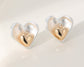 MINI HEART EARRINGS - MIXED METAL