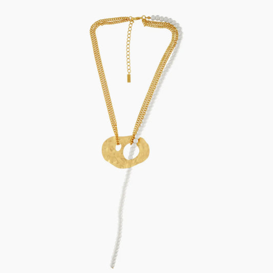 DNSK STATEMENT PEARL NECKLACE