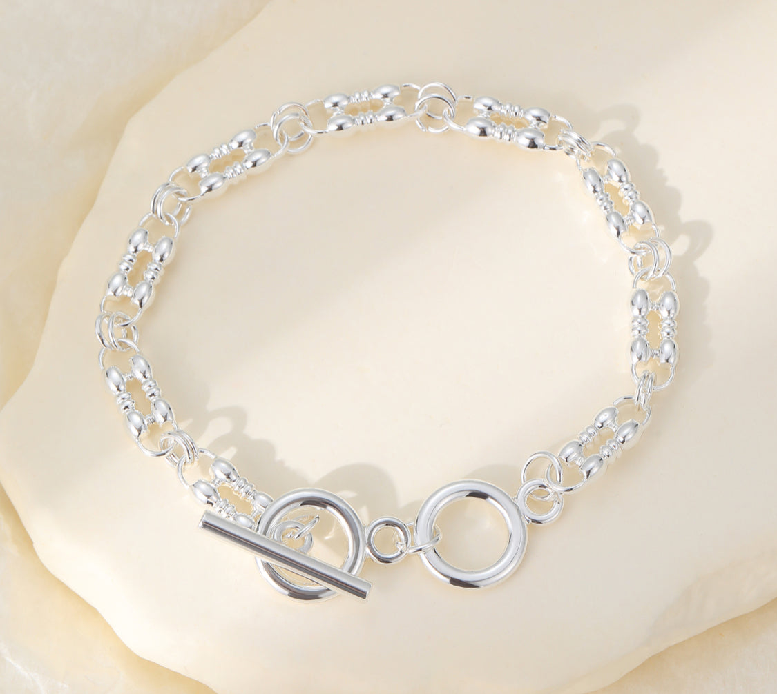 T-BAR GATE BRACELET- SILVER