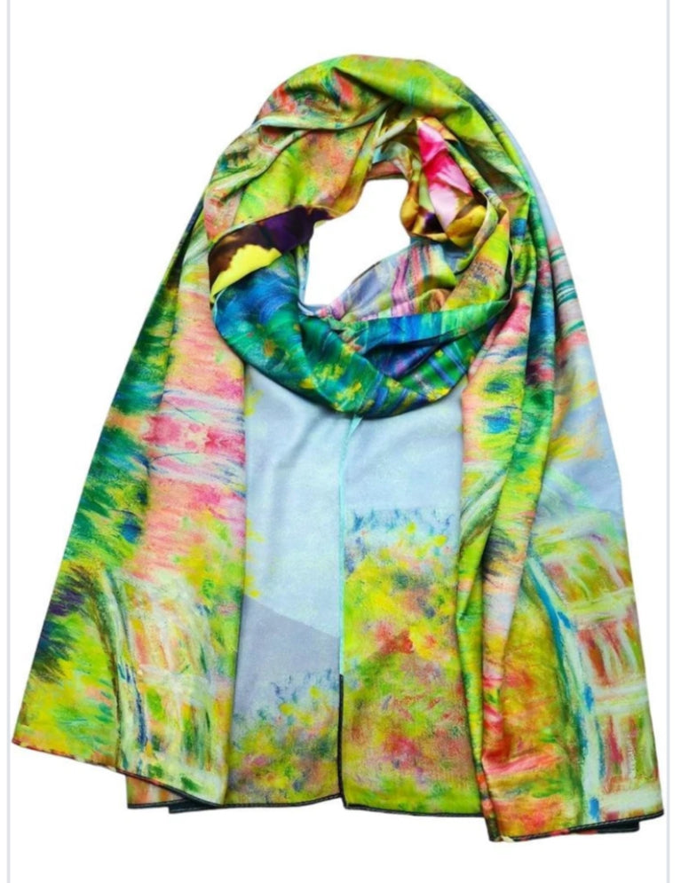 DOUBLE SIDED SILK FEEL SCARF