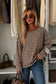 STRIPE TOP - 10-16 - CHOCOLATE
