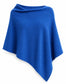 CASHMERE & MERINO WOOL PONCHO - BLUE