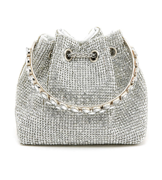 SILVER CRYSTAL OCCASION BAG