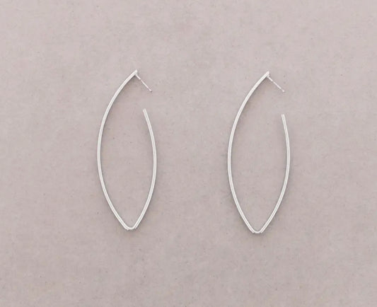 STAINLESS STEEL OVAL EARRINGS