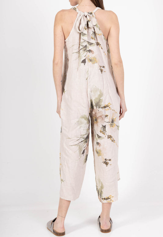 FLORAL PRINT JUMPSUIT - 10-16 - BEIGE