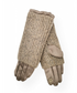 VELOUR GLOVES WITH REMOVABLE KNIT MITTS - TAUPE