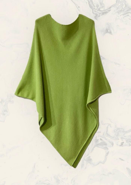 KNIT PONCHO - FREESIZE - LIME