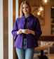 BUTTON FUNNEL NECK JACKET - 10-16 - PURPLE