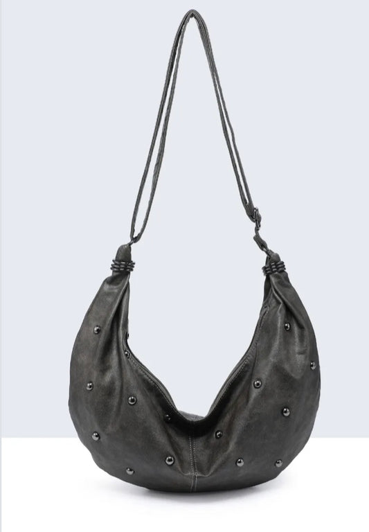 SLOUCH SHOULDER / CROSSBODY- CHARCOAL