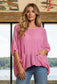 COTTON BLEND CROCHET POCKET KNIT - 10-16 - PINK