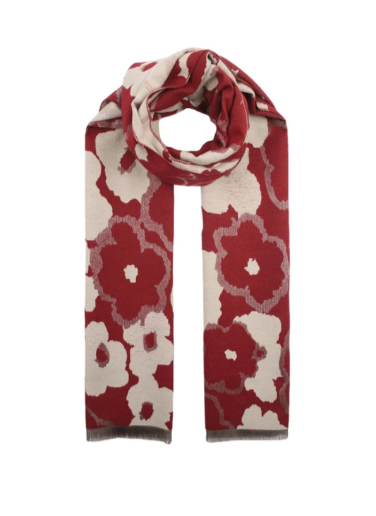 WOOL BLEND POPPY SCARF