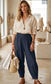 TULIP HEM PANTS - 10-14 - NAVY