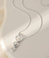 DIAMOND HEART NECKLACE - SILVER