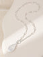 T-BAR TEARDROP NECKLACE - SILVER