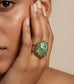 ADJUSTABLE STONE RING - GREEN