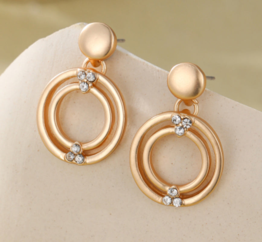 CRYSTAL DROP STUD EARRINGS