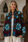 VELVET EMBROIDERED JACKET - 10-14- NAVY