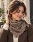 LACE TRIM TRIANGLE KNIT SCARF