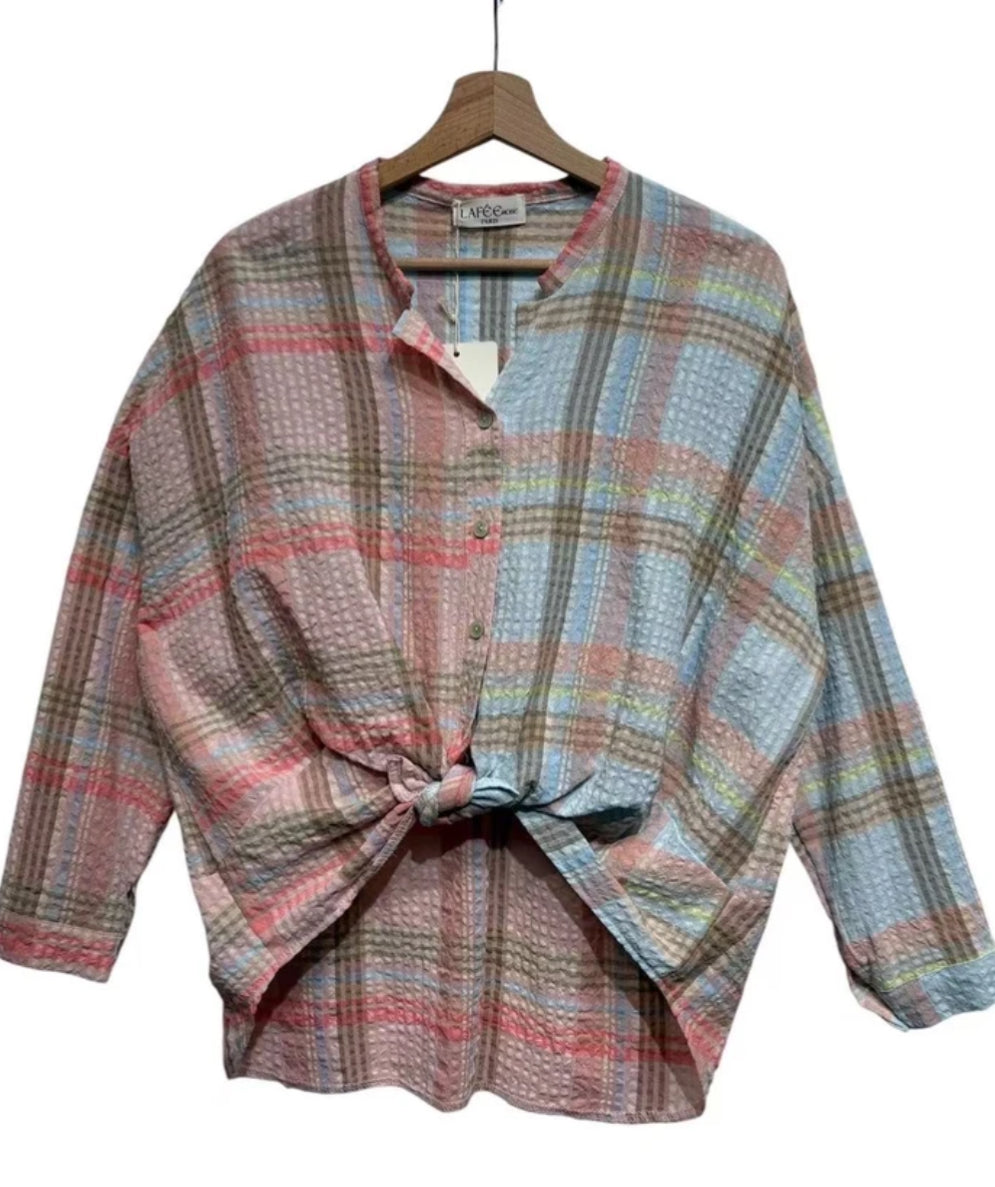 PASTEL CHECK BLOUSE - 10-16