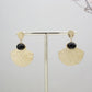 FAN STATEMENT EARRINGS - BLACK