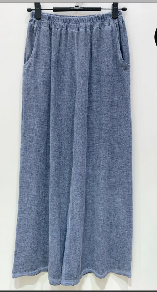 LINEN COTTON PALAZZO - 10-16