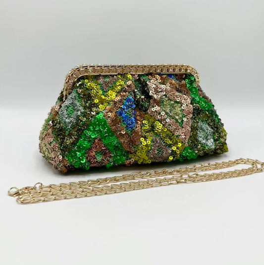 SEQUIN EMBELLISHED CLUTCH