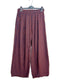 COTTON BLEND CHECK PALAZZO - 10-16 - RUST