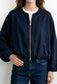 LIGHTWEIGHT BOMBER JACKET - 10-16 - NAVY