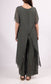 SILK BLEND DRAPE TOP - 8-12 - KHAKI