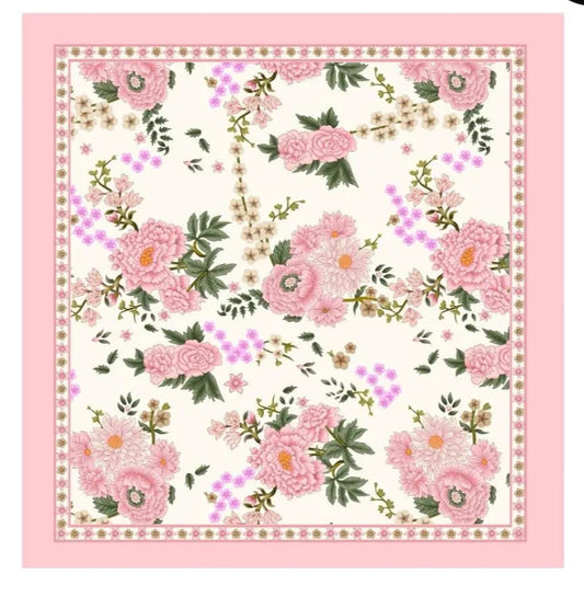 LYOCELL FLORAL NECK SCARF