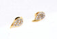 LEAF CRYSTAL STUDS - GOLD
