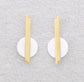 GEOMETRIC STONE STUD EARRINGS- WHITE