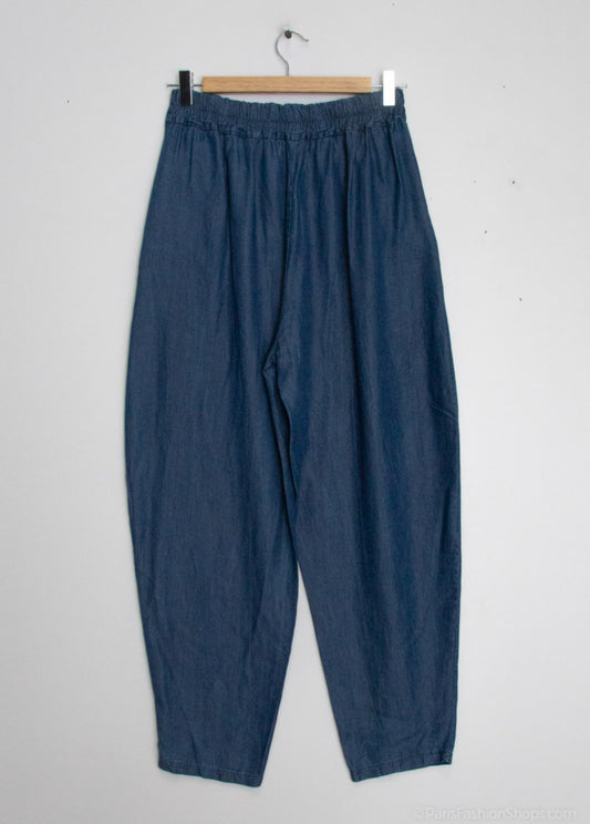 POCKET DETAIL LYOCELL PANTS - 8-14 - DARK WASH