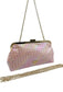 WOVEN CLUTCH BAG - PINK
