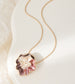 BURGUNDY FLOWER PENDANT