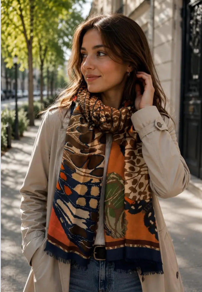 BUTTERFLY PRINT SCARF