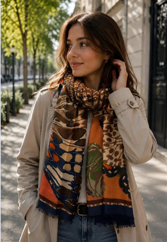 BUTTERFLY PRINT SCARF