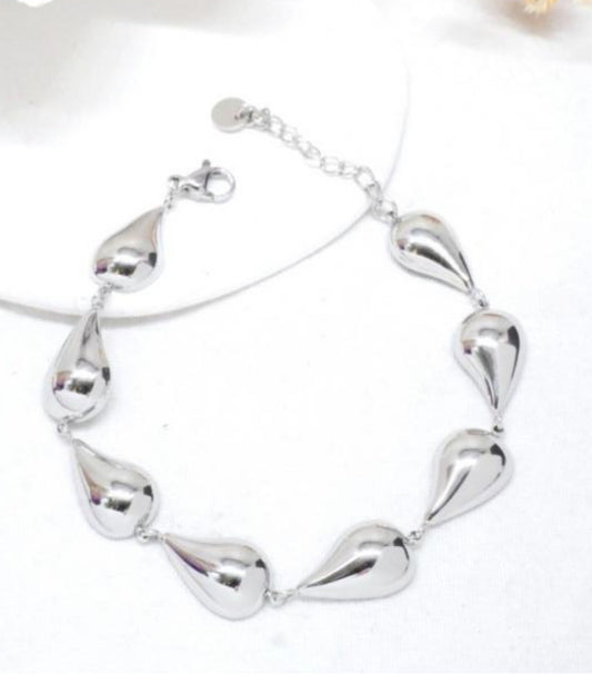 STAINLESS STEEL TEARDROP BRACELET