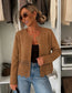 SUEDETTE LASER CUT JACKET - 8-14- CAMEL