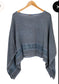 COTTON LINEN DRAPE TOP - 10-16 - BLUE