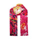 ABSTRACT PRINT SILK FEEL SCARF - FUSCHIA