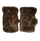 FAUX FUR MITTS - CHOCOLATE
