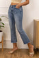 KICK FLARE FRAYED HEM DENIMS - SIZES 8-16