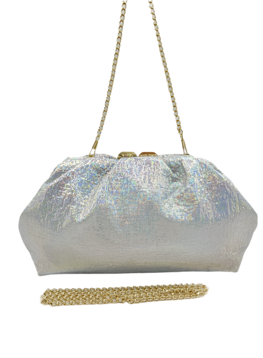 RUCHED OCCASION BAG - IRIDESCENT