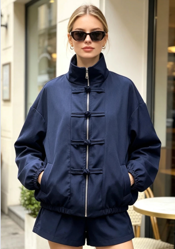 MILITARY TOGGLE JACKET - 10-16 - NAVY